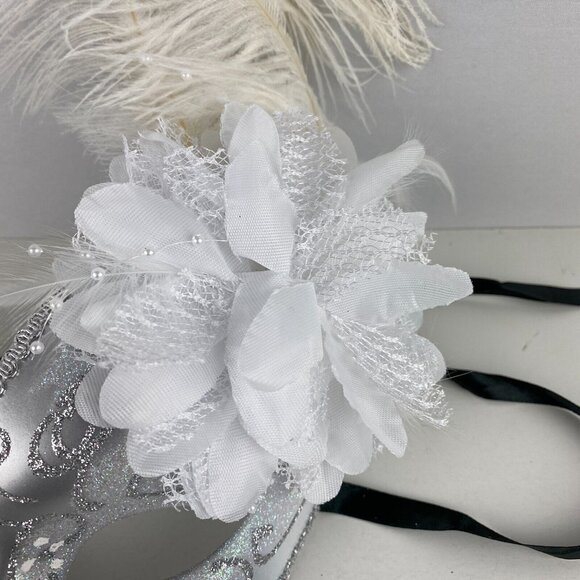 Masquerade Fancy Disguise Party Custom Dress Up Mystery Black Gray Tie Back D - Picture 2 of 7